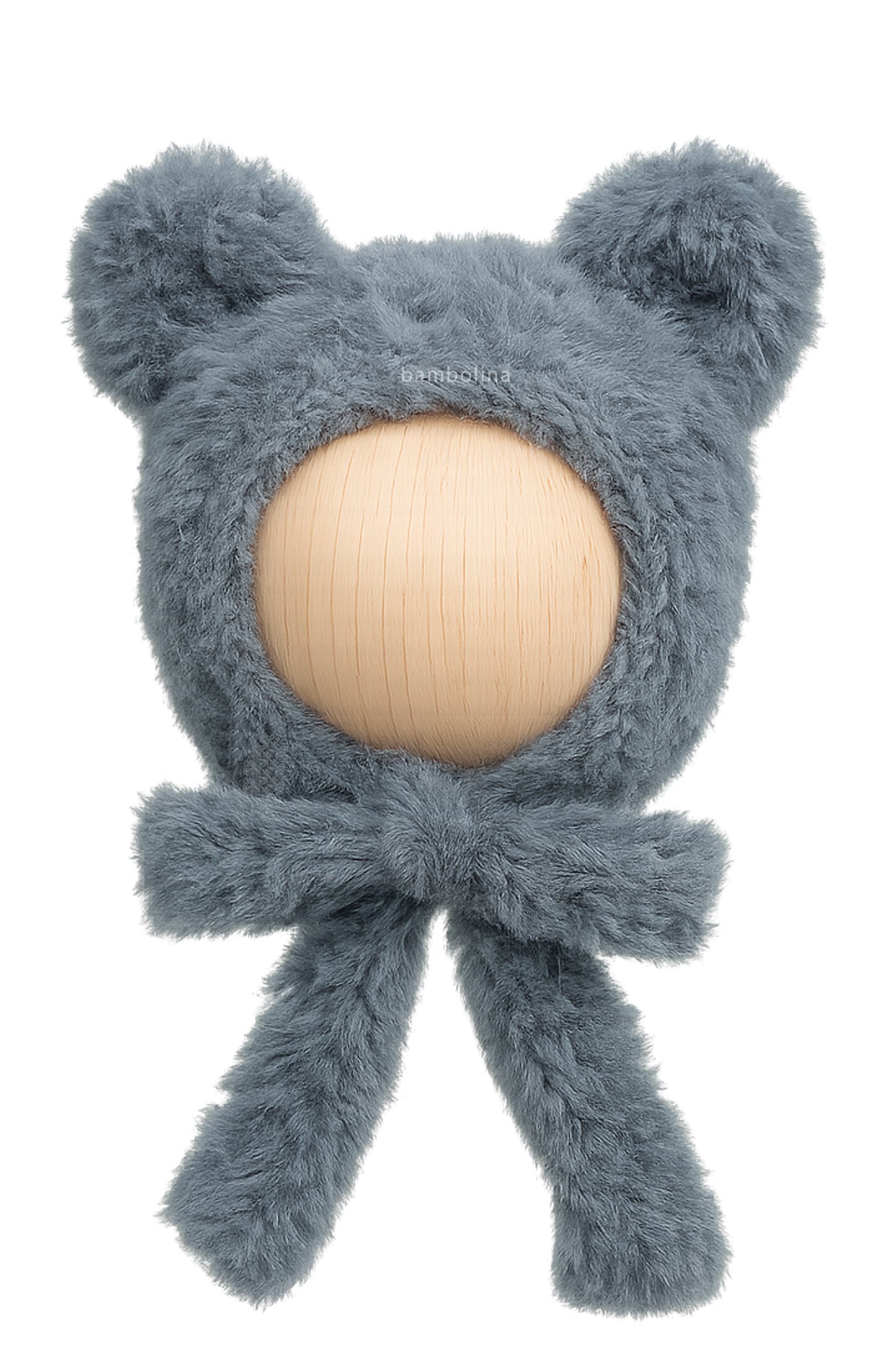 Teddy Bear bonnet - blue marshmallow