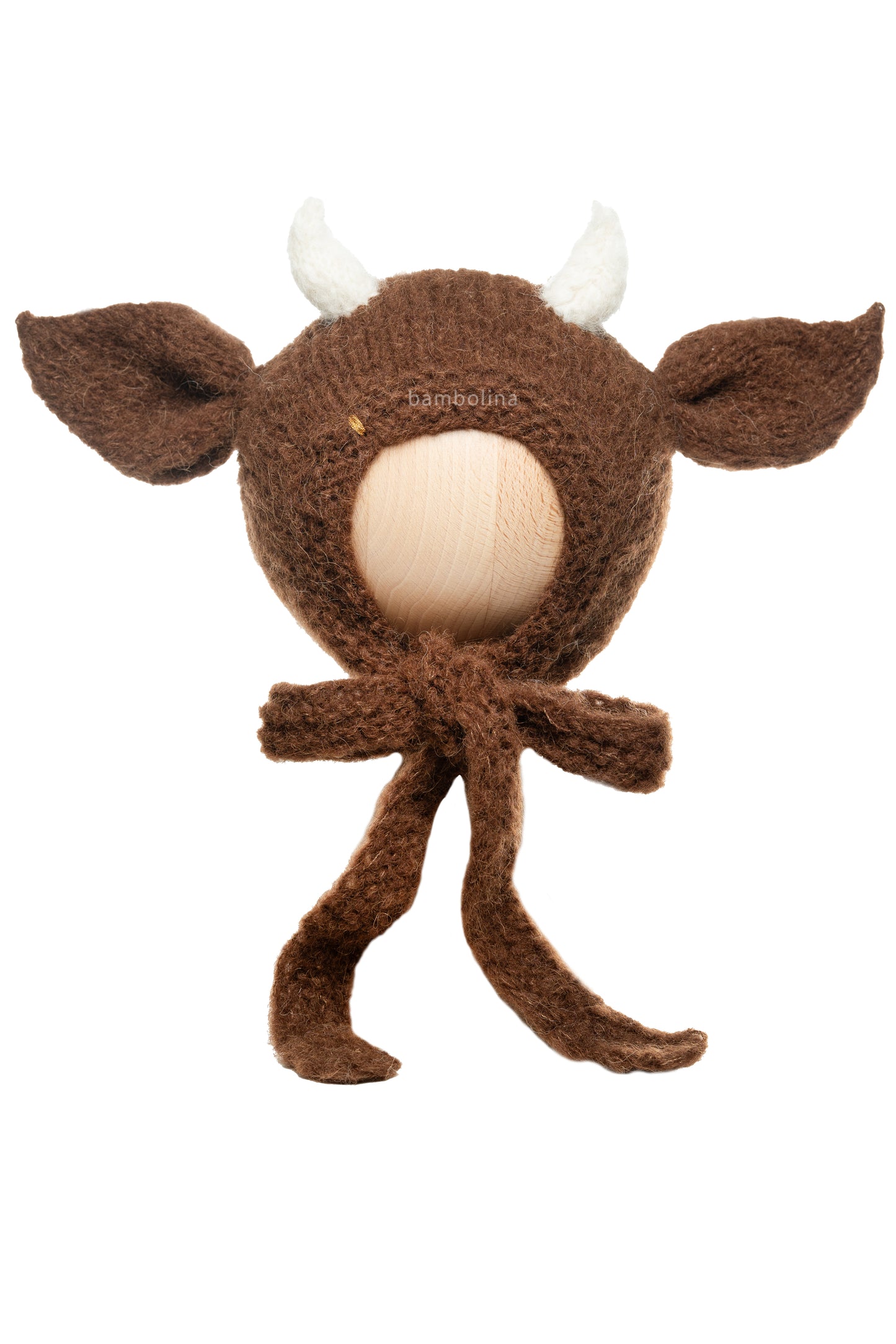 Moo cow bonnet - chocolate